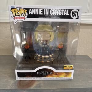 Funko Pop! 6" Deluxe Attack on Titan Annie in Crystal #1571 Hot Topic Exclusive